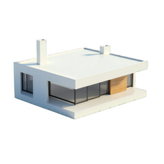 3d model of a new residential house exterior design