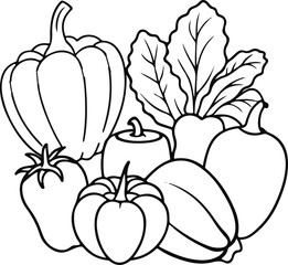 Minimalistic Line Drawing of Fresh 