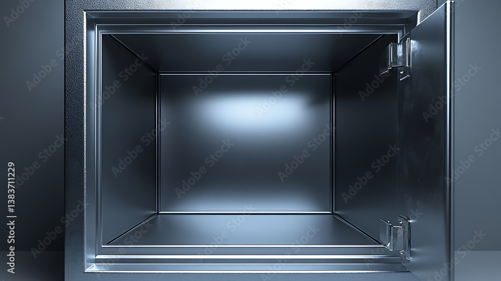 Aufkleber security metal safe with empty space inside