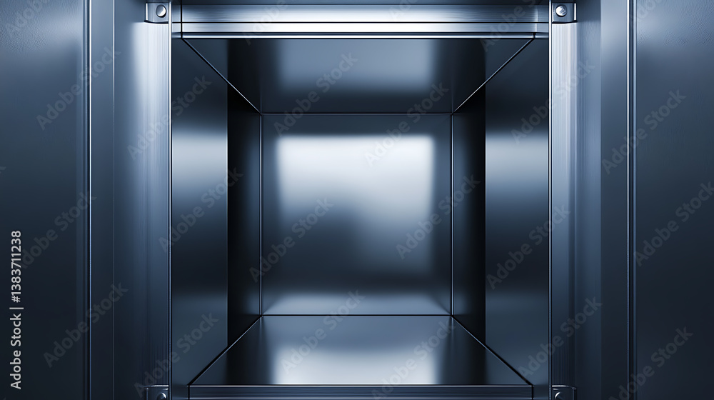 Aufkleber security metal safe with empty space inside