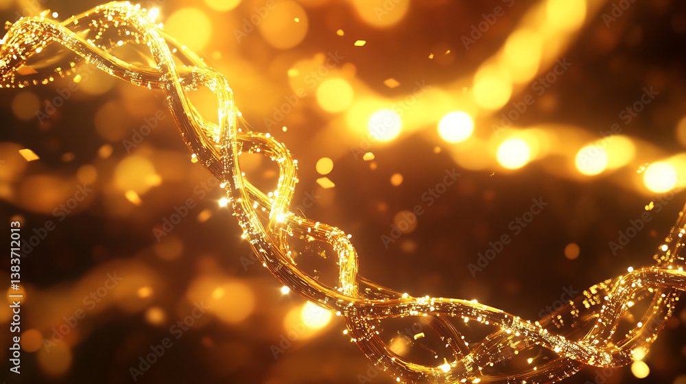 Aufkleber Shiny dna medicine blockchain metaverse nft crypto datastream flow background