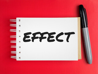 effect text on notepad page colored background