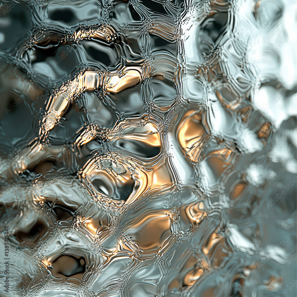 Poster abstract glass texture: captivating close-up of a textured glass surface, with mesmerizing reflectio