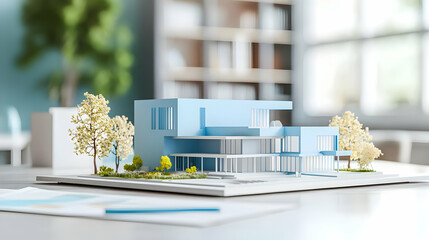 Architectural Model Of Modern House Design