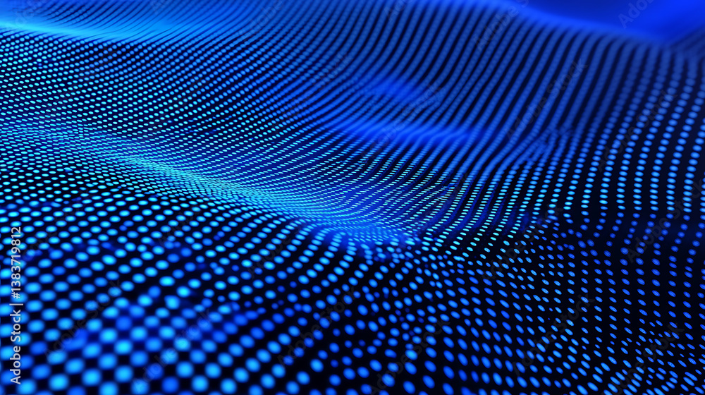 Aufkleber technology based background with blue dots