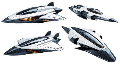 Futuristic spaceships in sleek designs png 