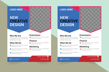 A bundle template of different color a4 modern flyer template, corporate business flyer template design set, flyer in A4 with colorful business proposal, promotion, advertise.