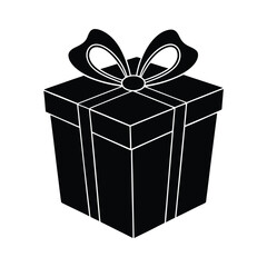 Silhouette of a Gift Box.