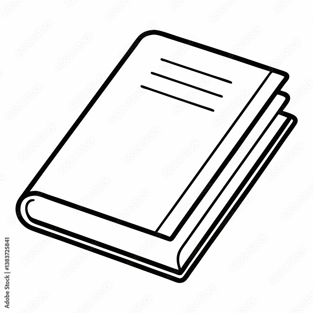 Aufkleber notebook outline vector – line art drawing for coloring book page on white background
