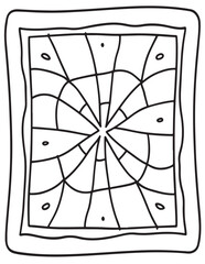 Simple mandala coloring pages, hand drawn vector illustration, bold & easy, coloring page, coloring book, line art, black and white, illustration, vector illustration, bold & easy coloring page