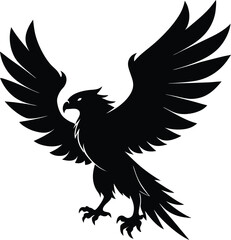 Flying Eagle Silhouette Vector & Icon, Eagle Vector SVG File