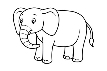elephant cartoon isolated on white