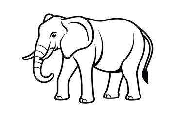 Fototapeta premium elephant cartoon isolated on white