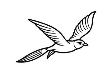vector illustration of a flying bird