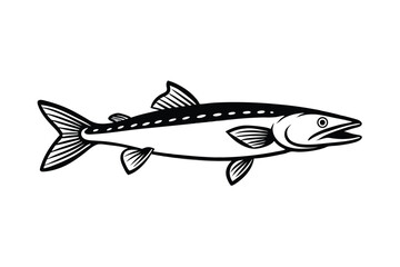 Fototapeta premium fish on white background