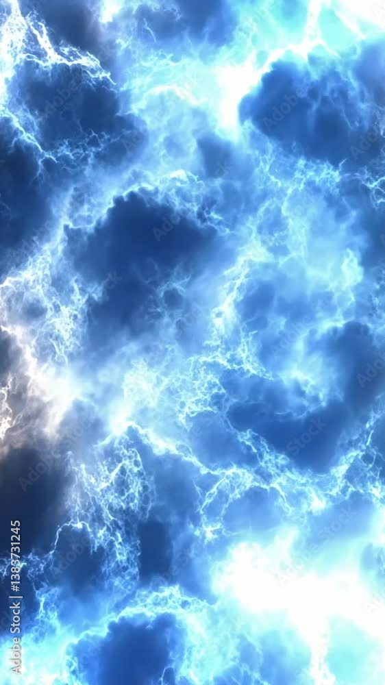 Poster futuristic blue wave patterns creating a captivating tech backdrop for innovative media projects