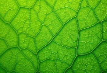  Bright Green Leaf Veins Background &ndash; Natural Plant Texture