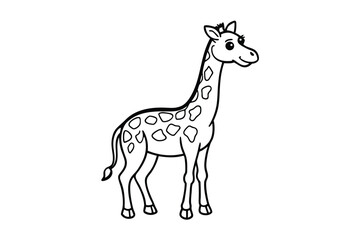 Naklejka premium giraffe isolated on white background