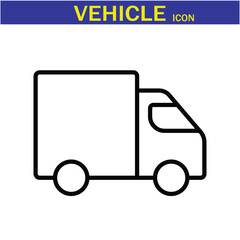 Vehicle Line Editable Icon. Vector illustration in modern thin line style of transport icons types: taxi, train, helicopter, bus, ship, plane, tram and more. EPS 10.