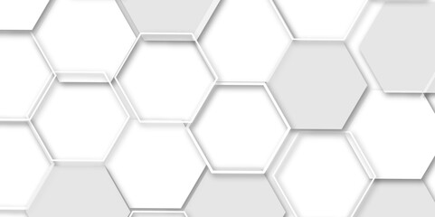 A Seamlessly Integrated Modern Design Featuring Interconnected Hexagonal Molecular Structures, Ideal for High-Tech and Futuristic Themed Backgrounds in Digital and Print Media
