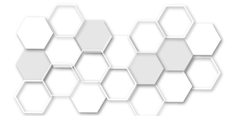 An Elegant and Abstract Visualization of Technological Innovation Through a Honeycomb-Inspired Geometric Pattern of Hexagons Representing Molecular Networks in a Clean, Minimalist Style