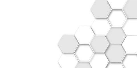 A Seamlessly Integrated Modern Design Featuring Interconnected Hexagonal Molecular Structures, Ideal for High-Tech and Futuristic Themed Backgrounds in Digital and Print Media
