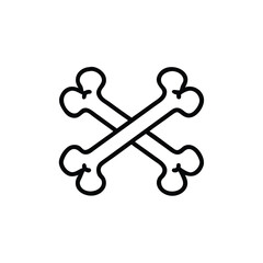 Simple Vector Illustration of Crossed Bones