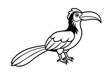 vector illustration of a hornbill bird