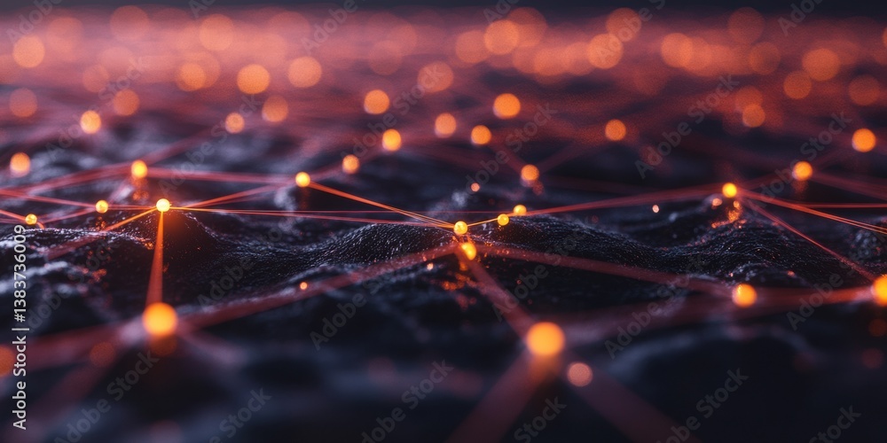 Poster Quantum Connectivity Visualization Luminous Network Mapping for Digital Transformation - AI-Powered Strategic Leadership and Innovative Enterprise Intelligence
