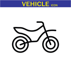 Fototapeta premium Vehicle Line Editable Icon. Vector illustration in modern thin line style of transport icons types: taxi, train, helicopter, bus, ship, plane, tram and more. EPS 10.
