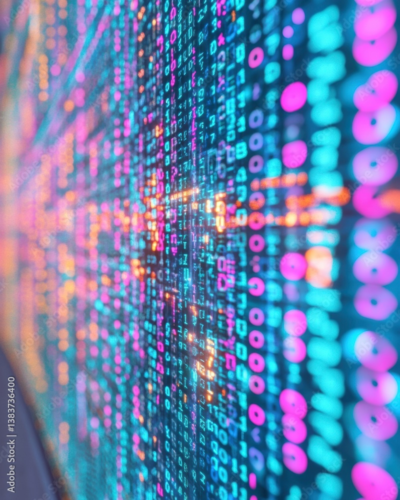 Fototapete Quantum Insights Vibrant AI Data Visualization Transforming Financial Technology with Futuristic Cybernetic Analytics and Immersive Digital Intelligence