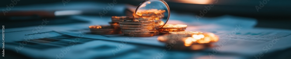 Fototapete macro wealth insights sustainable investment strategy with golden assets - ai-powered financial anal