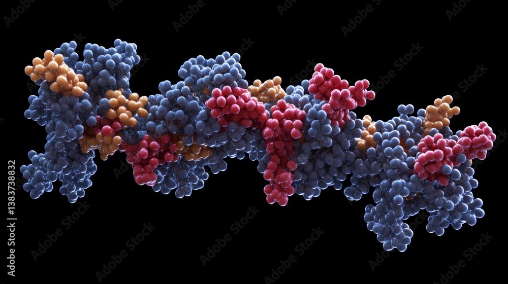 Poster molecular structure analysis laboratory scientific visualization dark environment macro view chemist
