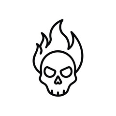 Fiery Skull Icon