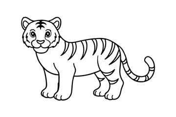 Fototapeta premium vector illustration of cartoon tiger