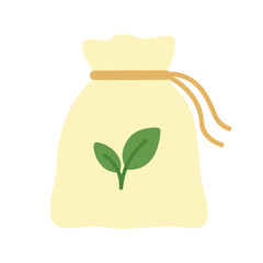 Eco drawstring bag for bulk goods. Sustainable alternative to single-use packaging and plastic bags.