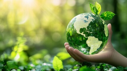 Global sustainability action forest environment nature content green planet concept viewpoint