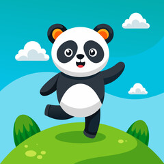 Obraz premium panda with a tree