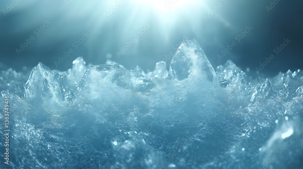 Poster winter cold frozen ice background texture pattern