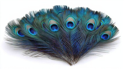 Obraz premium Peacock feathers fanning out