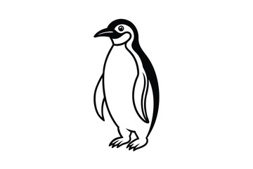 Naklejka premium penguin isolated on white background