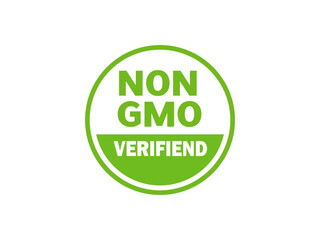 A green non gmo verifiend circle logo