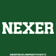 Futuristic sans serif alphabet display font vector for branding design