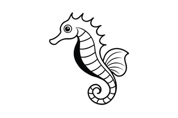 Fototapeta premium vector illustration of an seahorse