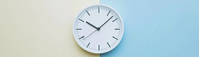 Analog clock on light blue/tan backdrop showing the time of 1009