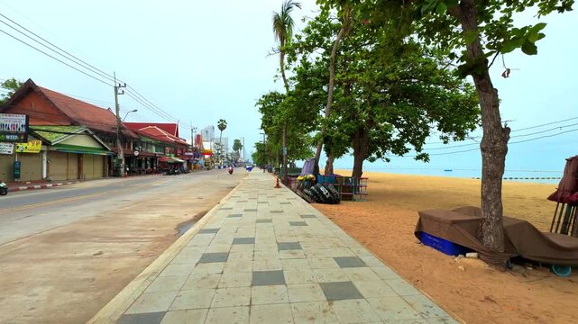 1 April 2025 Walking Street in Pattaya full of bars agogo clubs strip clubs restaurants street food and tourism in Pattaya Thailand
