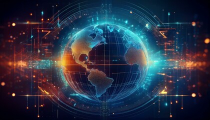 Obraz premium digital world wide web