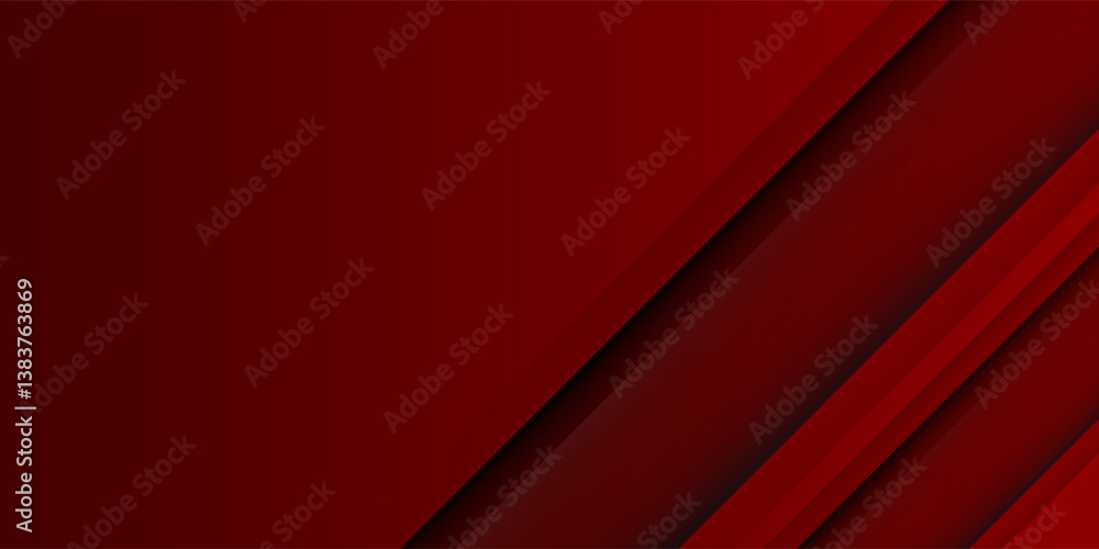 Aufkleber red line with white architecture futuristic background minimal concept vector illustration subtle de