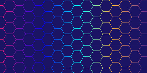 honeycomb vector illustration. Modern futuristic background of the scientific hexagonal pattern. medical, technology, chemistry, science, Social network. Geometric abstract background. hexagon, 3d art