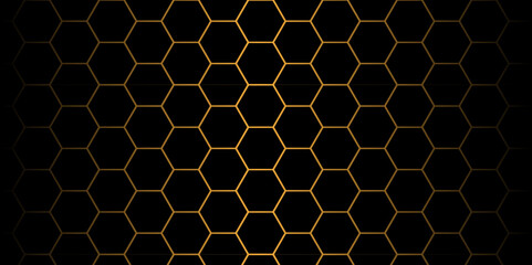 Fototapeta premium honeycomb vector illustration. Modern futuristic background of the scientific hexagonal pattern. medical, technology, chemistry, science, Social network. Geometric abstract background. hexagon, 3d art